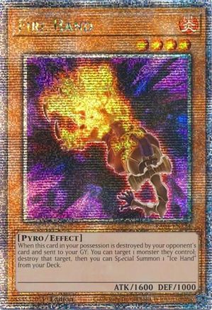 Fire Hand (Quarter Century Secret Rare) [RA04-EN224] - Quarter Century Stampede 1st Edition - Quarter Century Secret Rare - Trinity Hobby