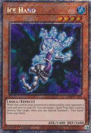 Ice Hand (Platinum Secret Rare) [RA04-EN225] - Quarter Century Stampede 1st Edition - Platinum Secret Rare - Trinity Hobby