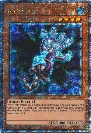 Ice Hand (Quarter Century Secret Rare) [RA04-EN225] - Quarter Century Stampede 1st Edition - Quarter Century Secret Rare - Trinity Hobby