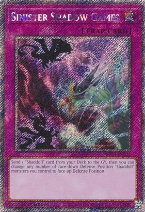 Sinister Shadow Games (Platinum Secret Rare) [RA04-EN232] - Quarter Century Stampede 1st Edition - Platinum Secret Rare - Trinity Hobby