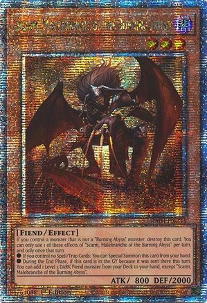 Scarm, Malebranche of the Burning Abyss (Quarter Century Secret Rare) [RA04-EN233] - Quarter Century Stampede 1st Edition - Quarter Century Secret Rare - Trinity Hobby