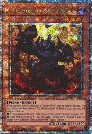 Cir, Malebranche of the Burning Abyss (Quarter Century Secret Rare) [RA04-EN234] - Quarter Century Stampede 1st Edition - Quarter Century Secret Rare
