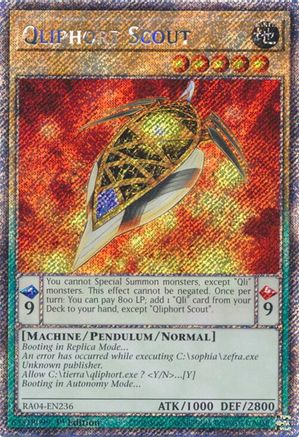 Qliphort Scout (Platinum Secret Rare) [RA04-EN236] - Quarter Century Stampede 1st Edition - Platinum Secret Rare - Trinity Hobby