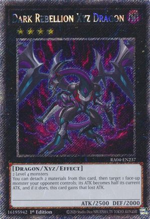 Dark Rebellion Xyz Dragon (Platinum Secret Rare) [RA04-EN237] - Quarter Century Stampede 1st Edition - Platinum Secret Rare - Trinity Hobby