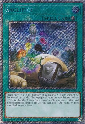 Saqlifice (Platinum Secret Rare) [RA04-EN238] - Quarter Century Stampede 1st Edition - Platinum Secret Rare - Trinity Hobby