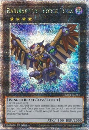 Raidraptor - Force Strix (Quarter Century Secret Rare) [RA04-EN243] - Quarter Century Stampede 1st Edition - Quarter Century Secret Rare - Trinity Hobby