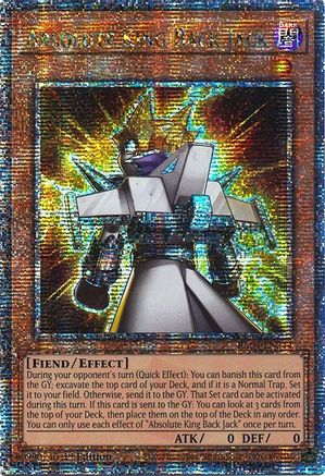 Absolute King Back Jack (Quarter Century Secret Rare) [RA04-EN244] - Quarter Century Stampede 1st Edition - Quarter Century Secret Rare - Trinity Hobby