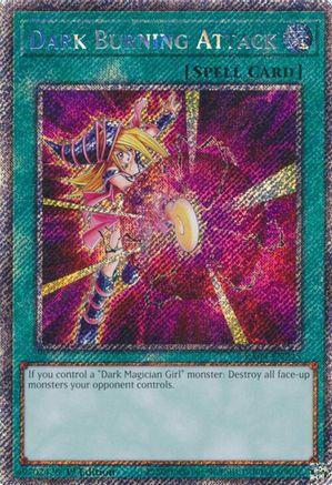 Dark Burning Attack (Platinum Secret Rare) [RA04-EN245] - Quarter Century Stampede 1st Edition - Platinum Secret Rare - Trinity Hobby