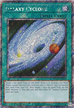 Galaxy Cyclone (Platinum Secret Rare) [RA04-EN250] - Quarter Century Stampede 1st Edition - Platinum Secret Rare - Trinity Hobby