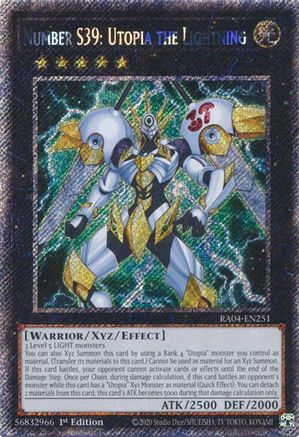 Number S39: Utopia the Lightning [RA04-EN251] Platinum Secret Rare - Trinity Hobby