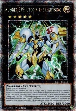 Number S39: Utopia the Lightning (Quarter Century Secret Rare) [RA04-EN251] - Quarter Century Stampede 1st Edition - Quarter Century Secret Rare - Trinity Hobby