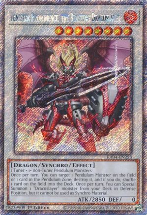 Ignister Prominence, the Blasting Dracoslayer (Platinum Secret Rare) [RA04-EN253] - Quarter Century Stampede 1st Edition - Platinum Secret Rare - Trinity Hobby