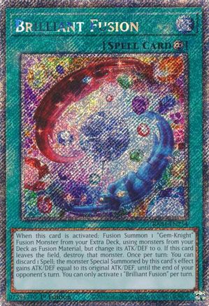 Brilliant Fusion (Platinum Secret Rare) [RA04-EN254] - Quarter Century Stampede 1st Edition - Platinum Secret Rare - Trinity Hobby
