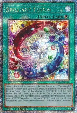 Brilliant Fusion (Quarter Century Secret Rare) [RA04-EN254] - Quarter Century Stampede 1st Edition - Quarter Century Secret Rare - Trinity Hobby