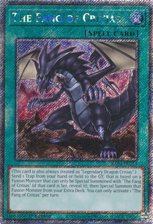 The Fang of Critias (Platinum Secret Rare) [RA04-EN255] - Quarter Century Stampede 1st Edition - Platinum Secret Rare - Trinity Hobby