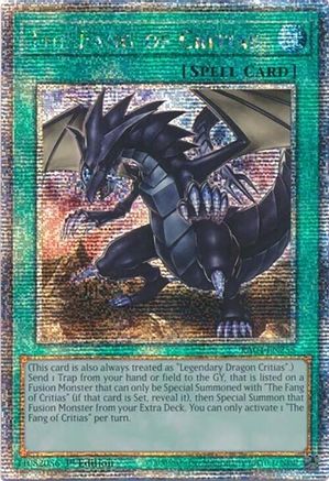 The Fang of Critias (Quarter Century Secret Rare) [RA04-EN255] - Quarter Century Stampede 1st Edition - Quarter Century Secret Rare - Trinity Hobby