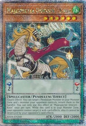Majespecter Unicorn - Kirin (Quarter Century Secret Rare) [RA04-EN260] - Quarter Century Stampede 1st Edition - Quarter Century Secret Rare