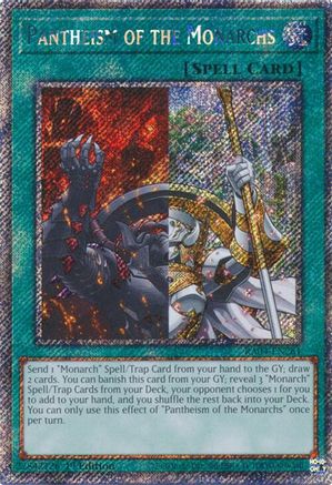 Pantheism of the Monarchs (Platinum Secret Rare) [RA04-EN261] - Quarter Century Stampede 1st Edition - Platinum Secret Rare - Trinity Hobby