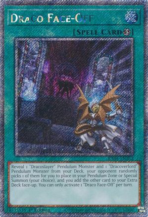 Draco Face-Off (Platinum Secret Rare) [RA04-EN262] - Quarter Century Stampede 1st Edition - Platinum Secret Rare - Trinity Hobby