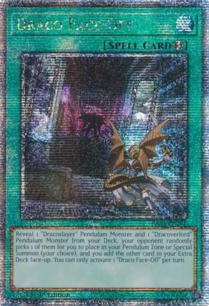 Draco Face-Off (Quarter Century Secret Rare) [RA04-EN262] - Quarter Century Stampede 1st Edition - Quarter Century Secret Rare - Trinity Hobby