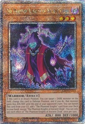 The Phantom Knights of Ancient Cloak (Quarter Century Secret Rare) [RA04-EN263] - Quarter Century Stampede 1st Edition - Quarter Century Secret Rare - Trinity Hobby