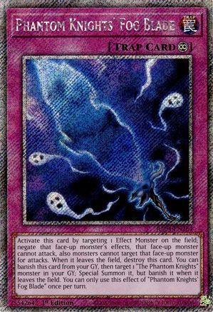 Phantom Knights' Fog Blade (Platinum Secret Rare) [RA04-EN264] - Quarter Century Stampede 1st Edition - Platinum Secret Rare - Trinity Hobby