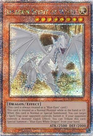 Dragon Spirit of White (Quarter Century Secret Rare) [RA04-EN265] - Quarter Century Stampede 1st Edition - Quarter Century Secret Rare - Trinity Hobby