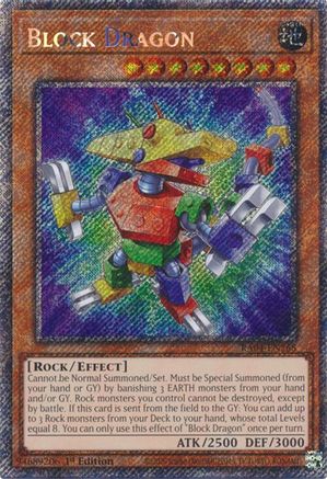 Block Dragon (Platinum Secret Rare) [RA04-EN268] - Quarter Century Stampede 1st Edition - Platinum Secret Rare - Trinity Hobby