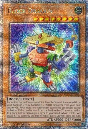 Block Dragon (Quarter Century Secret Rare) [RA04-EN268] - Quarter Century Stampede 1st Edition - Quarter Century Secret Rare - Trinity Hobby