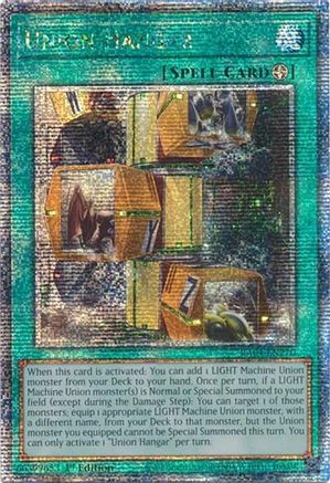Union Hangar (Quarter Century Secret Rare) [RA04-EN270] - Quarter Century Stampede 1st Edition - Quarter Century Secret Rare - Trinity Hobby