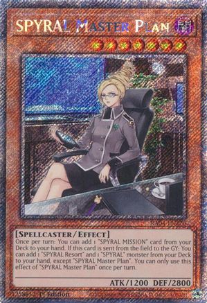 SPYRAL Master Plan (Platinum Secret Rare) [RA04-EN276] - Quarter Century Stampede 1st Edition - Platinum Secret Rare - Trinity Hobby