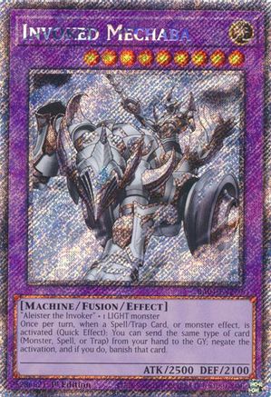 Invoked Mechaba (Platinum Secret Rare) [RA04-EN279] - Quarter Century Stampede 1st Edition - Platinum Secret Rare - Trinity Hobby