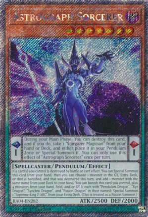 Astrograph Sorcerer (Platinum Secret Rare) [RA04-EN282] - Quarter Century Stampede 1st Edition - Platinum Secret Rare - Trinity Hobby