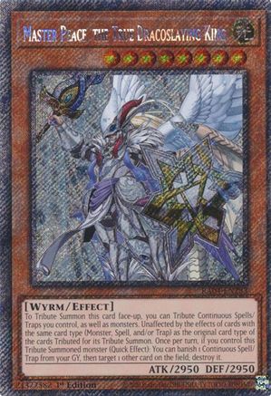 Master Peace, the True Dracoslaying King (Platinum Secret Rare) [RA04-EN283] - Quarter Century Stampede 1st Edition - Platinum Secret Rare - Trinity Hobby
