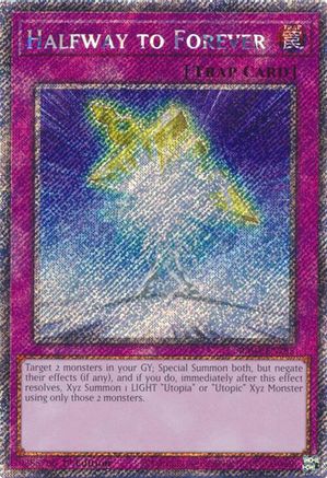 Halfway to Forever (Platinum Secret Rare) [RA04-EN285] - Quarter Century Stampede 1st Edition - Platinum Secret Rare - Trinity Hobby