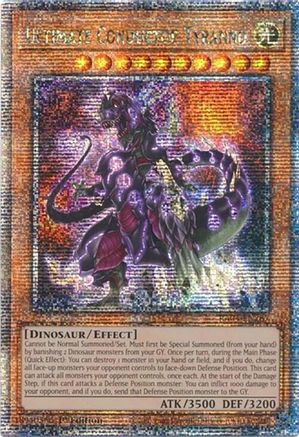 Ultimate Conductor Tyranno (Quarter Century Secret Rare) [RA04-EN287] - Quarter Century Stampede 1st Edition - Quarter Century Secret Rare - Trinity Hobby