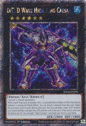 D/D/D Wave High King Caesar (Platinum Secret Rare) [RA04-EN290] - Quarter Century Stampede 1st Edition - Platinum Secret Rare - Trinity Hobby