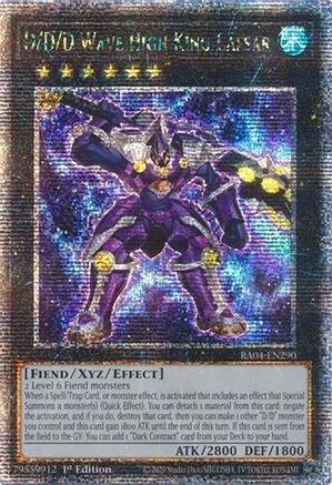 D/D/D Wave High King Caesar (Quarter Century Secret Rare) [RA04-EN290] - Quarter Century Stampede 1st Edition - Quarter Century Secret Rare - Trinity Hobby