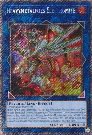 Heavymetalfoes Electrumite [RA04-EN292] Platinum Secret Rare - Trinity Hobby