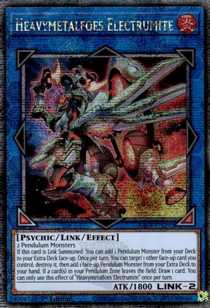 Heavymetalfoes Electrumite (Quarter Century Secret Rare) [RA04-EN292] - Quarter Century Stampede 1st Edition - Quarter Century Secret Rare - Trinity Hobby