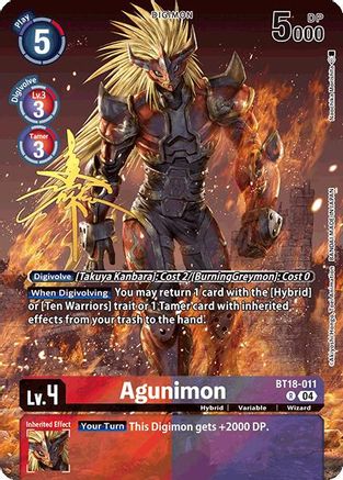 Agunimon [BT18-011] (Rare Pull) [World Convergence] - Trinity Hobby