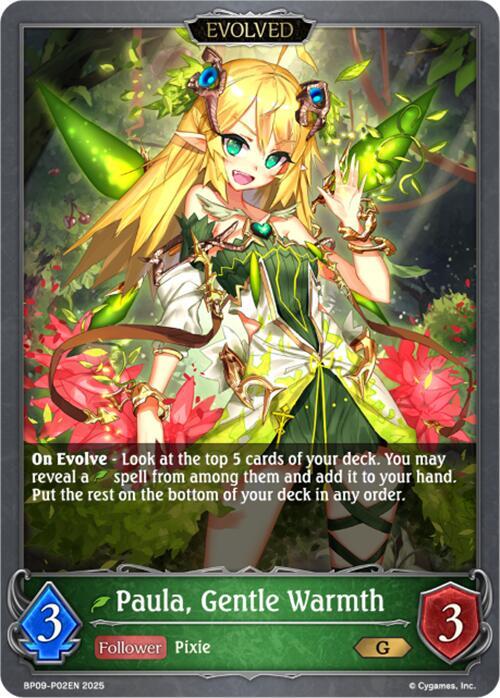 Paula, Gentle Warmth // Paula, Passionate Warmth P02EN (Foil)  (bp09 p02) [Duet of Dawn and Dusk]