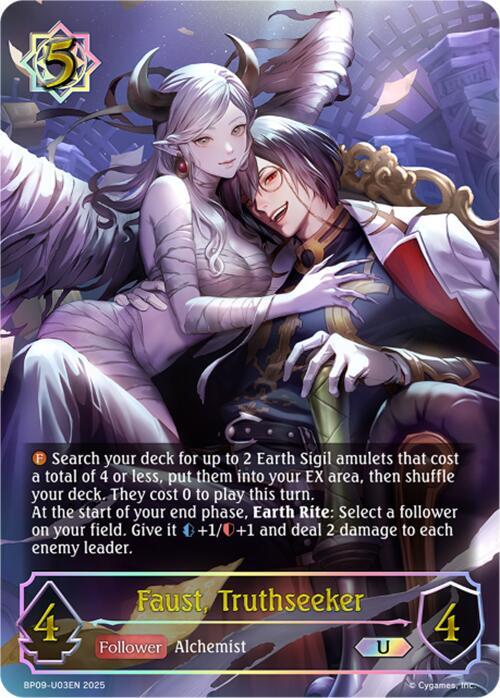 Faust, Truthseeker (U) - BP09: Duet of Dawn and Dusk (BP09-U03EN) - Trinity Hobby