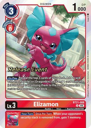 Elizamon [BT21-008] [World Convergence Release Event Cards] - Trinity Hobby