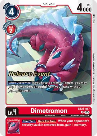 Dimetromon [BT21-017] [World Convergence Release Event Cards] - Trinity Hobby
