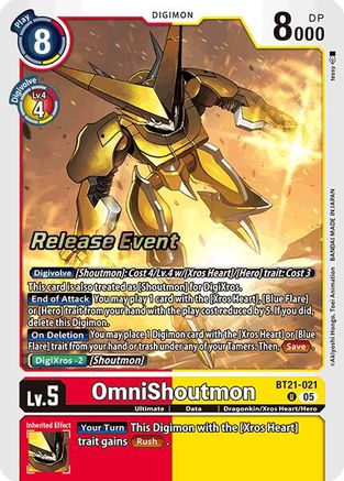 OmniShoutmon [BT21-021] [World Convergence Release Event Cards] - Trinity Hobby