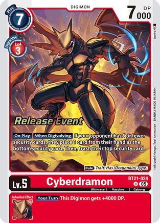 Cyberdramon [BT21-024] [World Convergence Release Event Cards] - Trinity Hobby