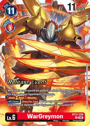 WarGreymon [BT21-026] [World Convergence Release Event Cards] - Trinity Hobby
