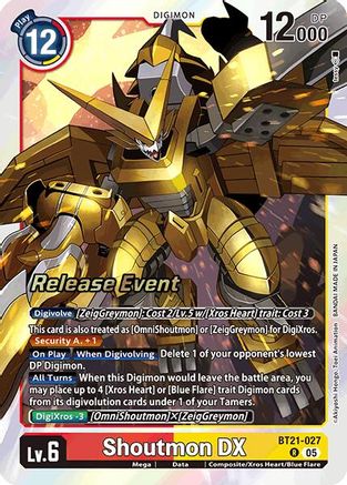 Shoutmon DX [BT21-027] [World Convergence Release Event Cards] - Trinity Hobby