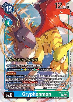 Gryphonmon [BT21-039] [World Convergence Release Event Cards] - Trinity Hobby